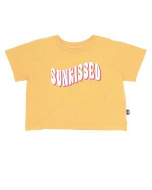 NEW FEATHER 4 ARROW kids' sunkissed crop tee in yellow
